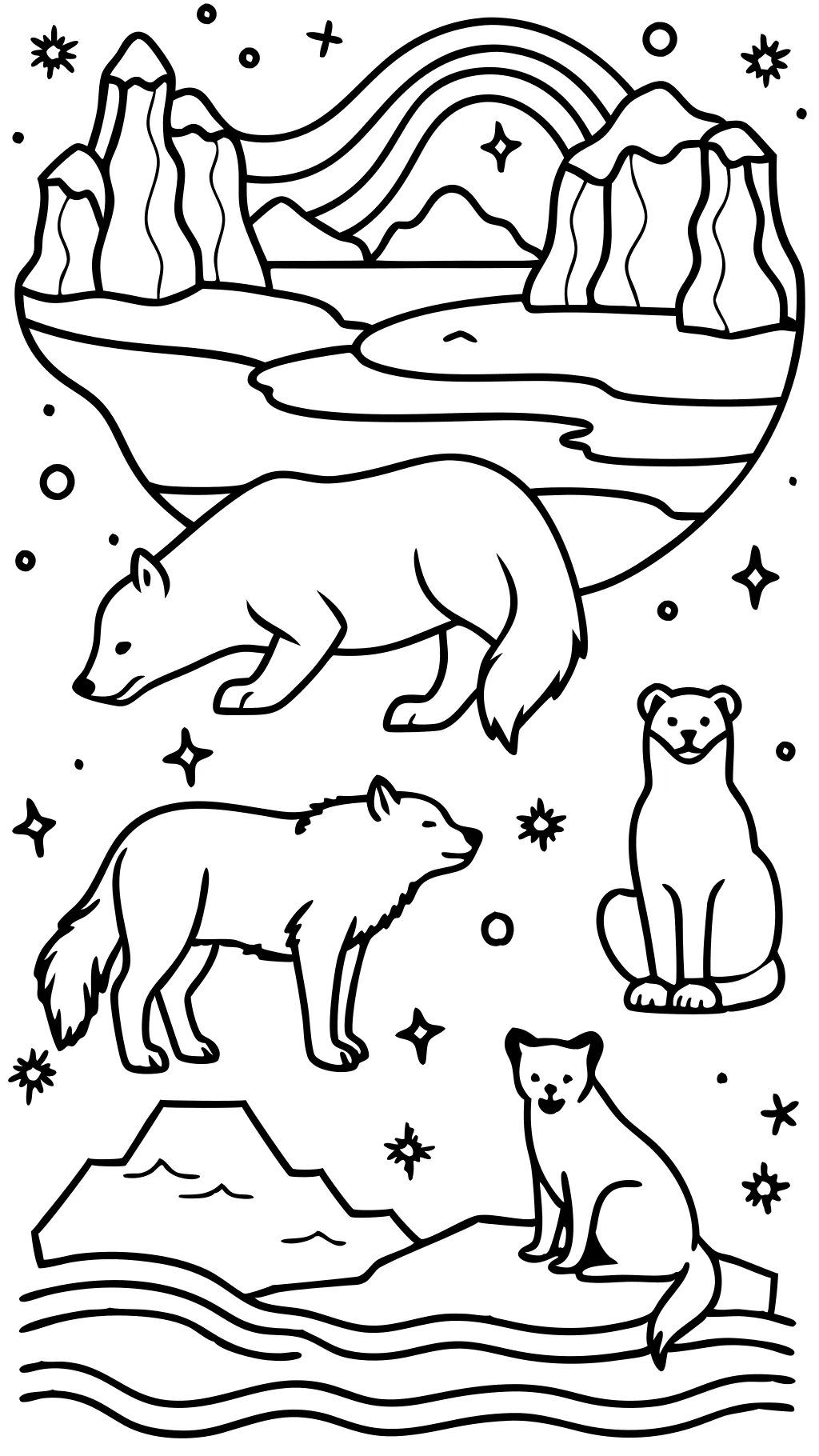 coloriages animaux arctiques